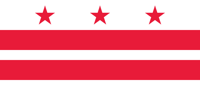 Flag of Washington DC the District of Columbia (wiki)